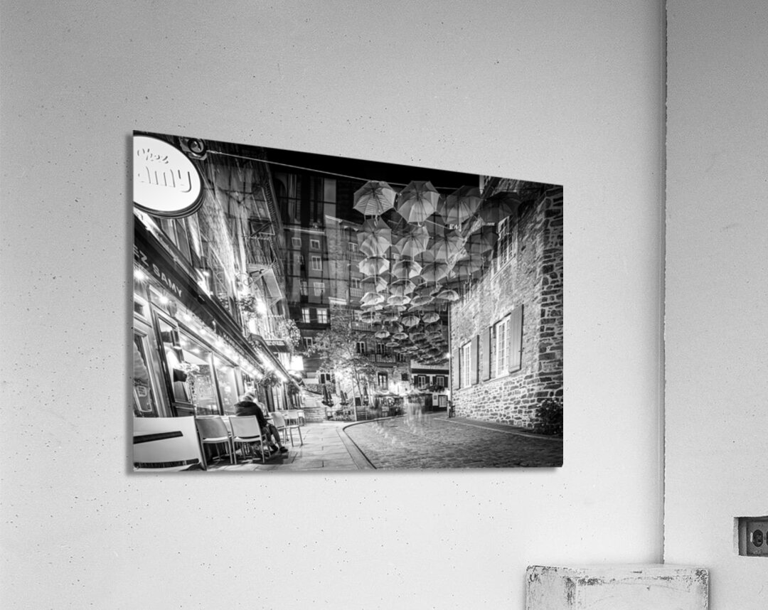 Umbrella Alley Rue Du Cul-Du Sac Old Quebec Canada Acrylic Print
