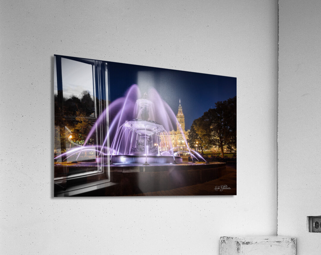 Fontaine De Tourny And National Assembly Of Quebec Canada Acrylic Print