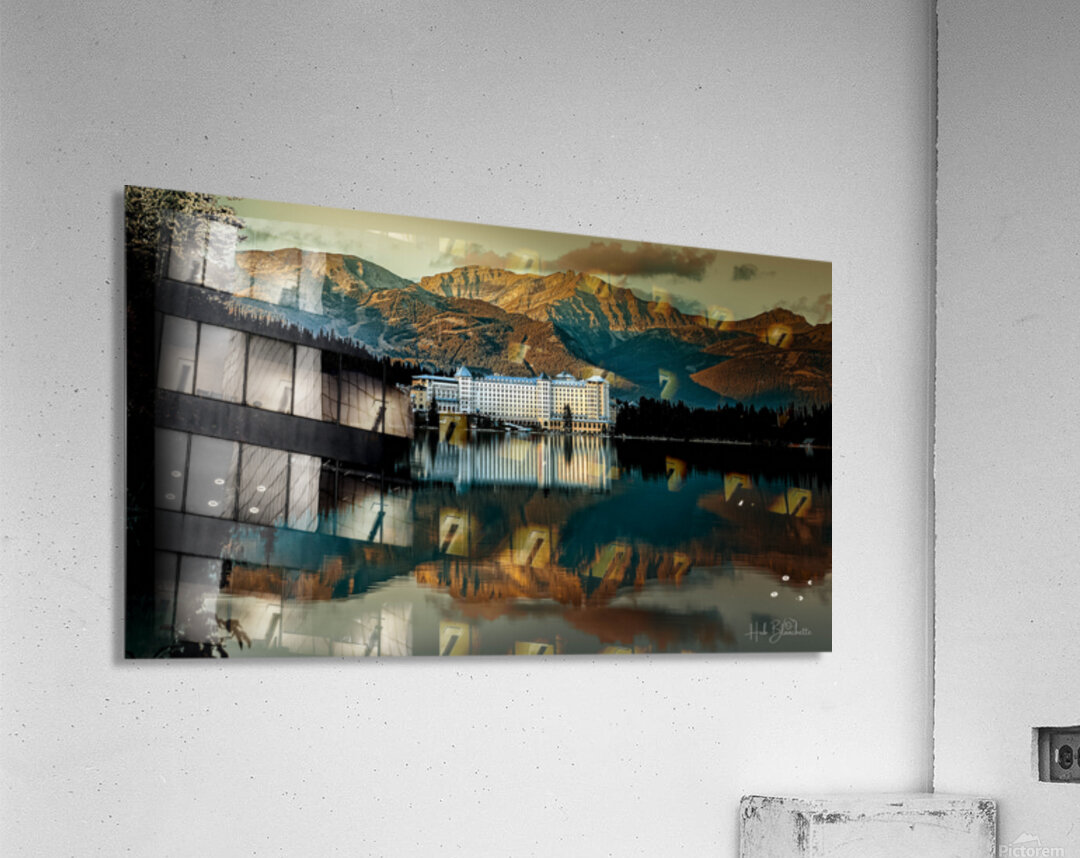 Just before Sunset At The Fairmont Hotel In Lake Louise Alberta Canada Acrylic Print