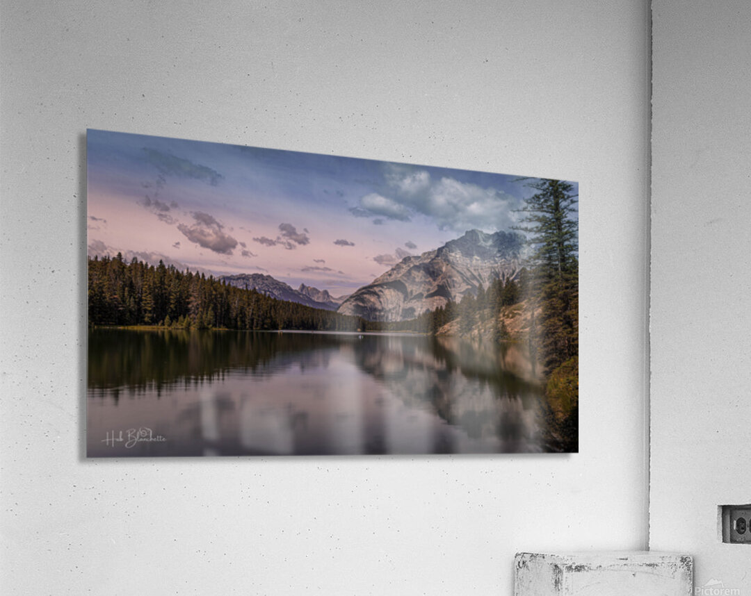Cascade Mountain Overlooking Johnson Lake In Banff Alberta Canada Acrylic Print