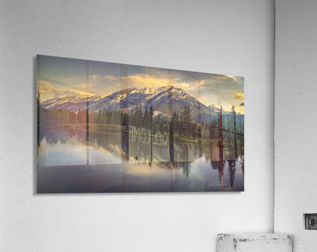 Nancy Pauw Bridge overlooking Mt Norquay in Banff Alberta Canada Acrylic Print