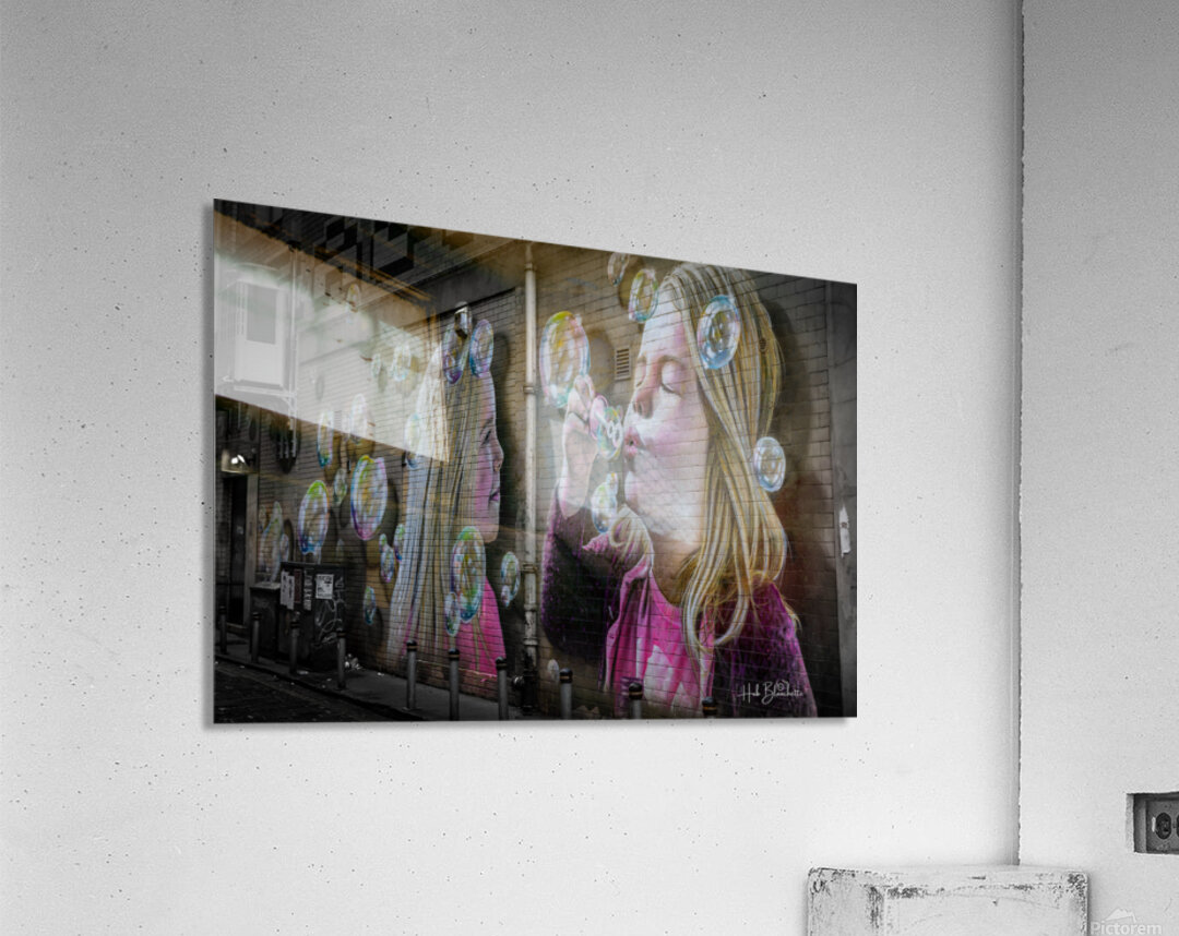Bubbles Mural Glasgow Scotland UK Acrylic Print