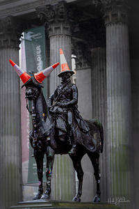 Equestrian Statue of the Duke of Wellington Glasgow UK