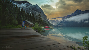 Sunrise At The Canoe Club Lake Louise Alberta Canada