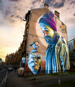 Modern Day Mungo Mural Glasgow Scotland UK