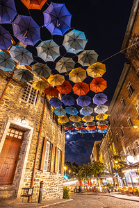 Umbrella Alley Rue Du Cul-Du Sac Old Quebec Canada