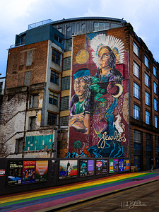 Bow Down Honour the Roots Mural Glasgow Scotland UK