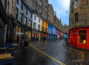 Victoria Street in Edinburgh Scotland UK