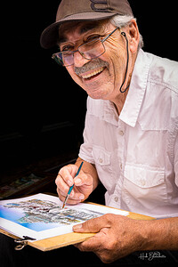 Artist On The Rue Du Tresor In Old Quebec Canada