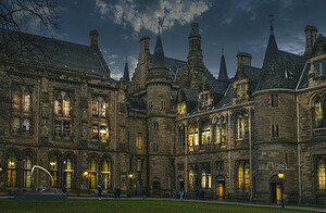 Gothic Revival architecture The University of Glasgow in Scotland UK