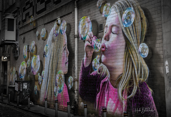 Bubbles Mural Glasgow Scotland UK Print