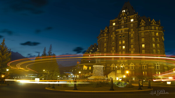 Late Night Long Exposure At The Fairmont In Banff Alberta Canada Print