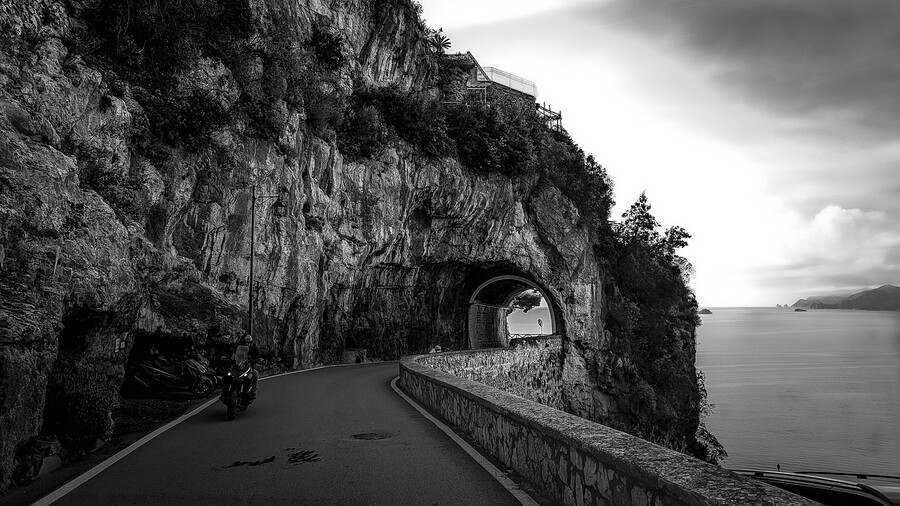 Tunnel Positano Italy  Print