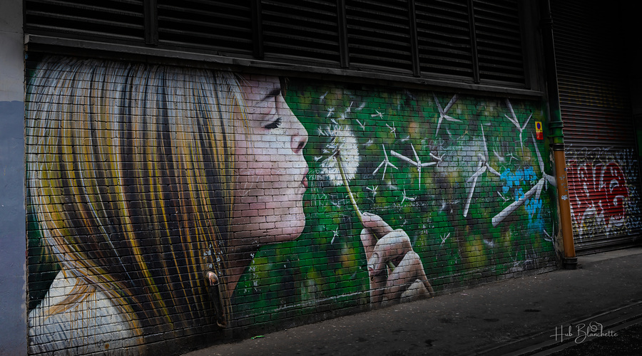 Wind Power Mural Glasgow Scotland UK  Print