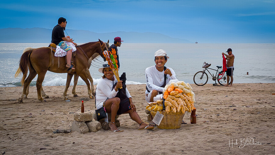 Tourist Workers Locals Puerto Vallarta Mexico  Print