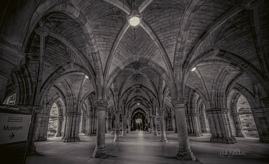  Cloisters at the University of Glasgow Scotland UK  Print