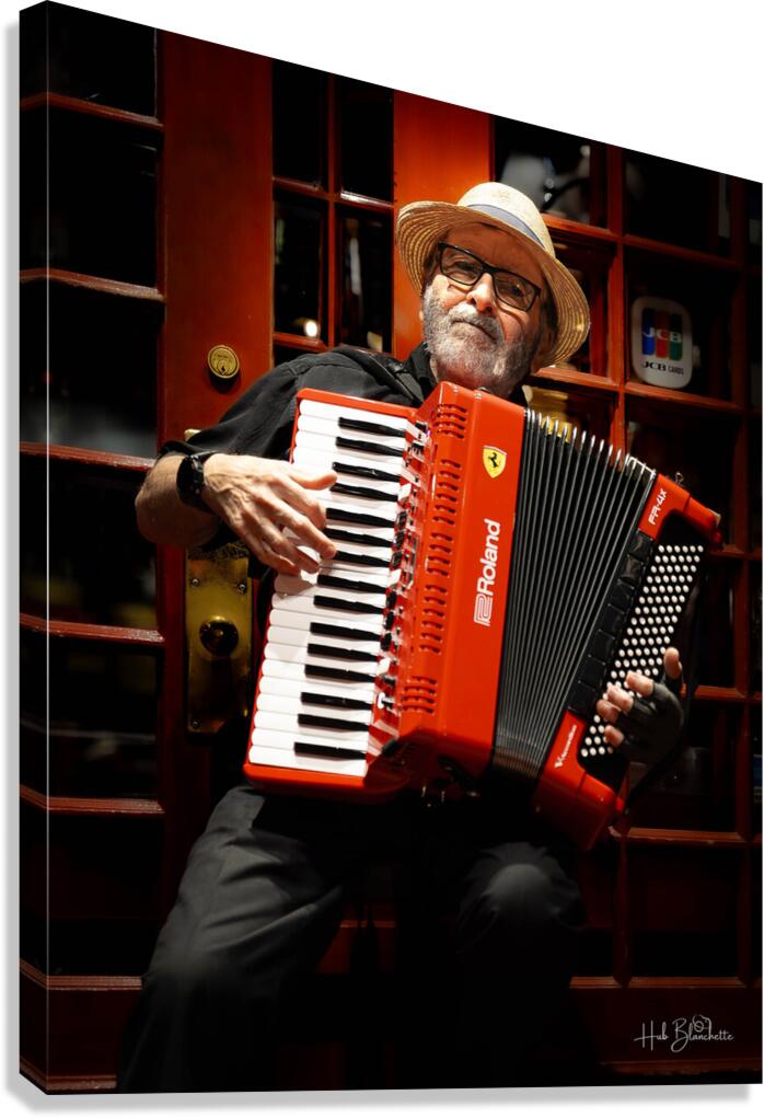Street Performer Old Quebec City Canada Canvas Print