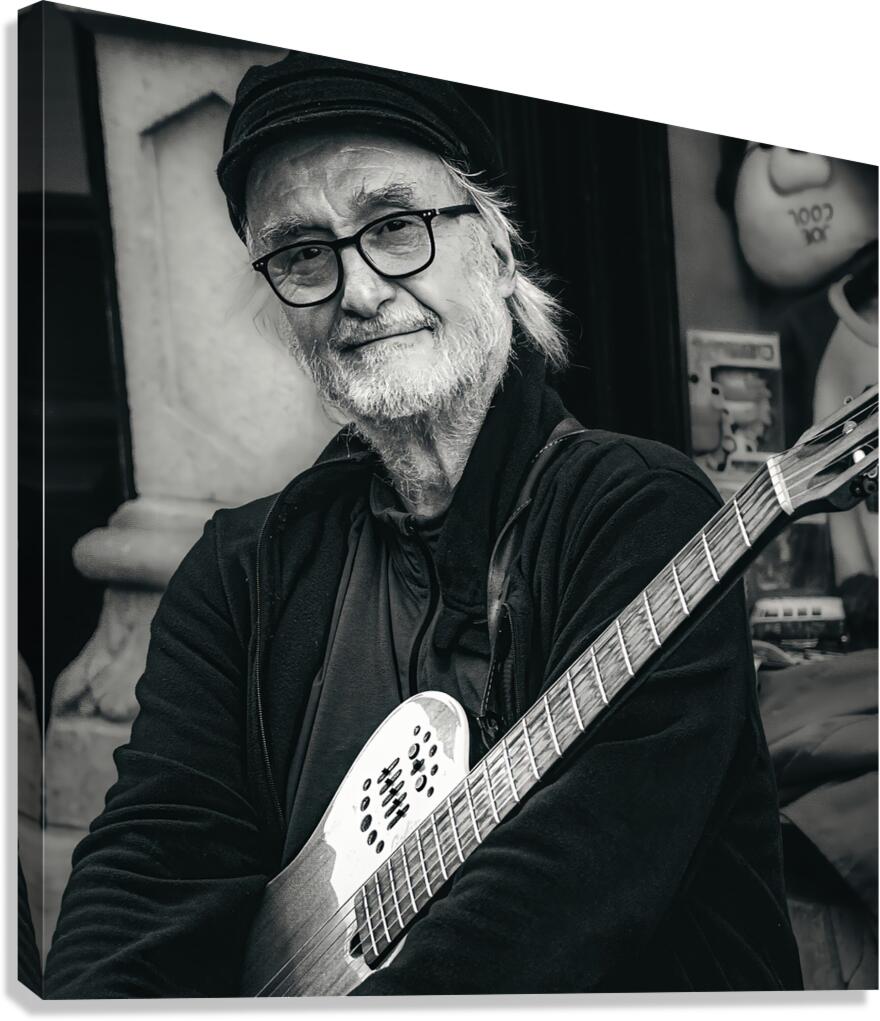 Street Performer Old Quebec City Canada Canvas Print