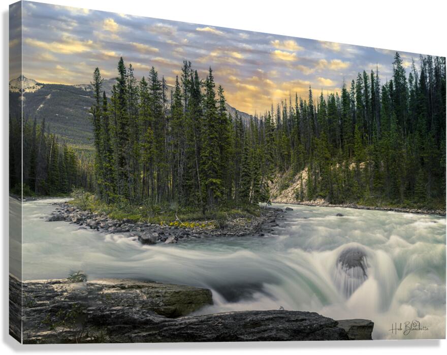 Sunwapta Falls Jasper Alberta Canada Canvas Print