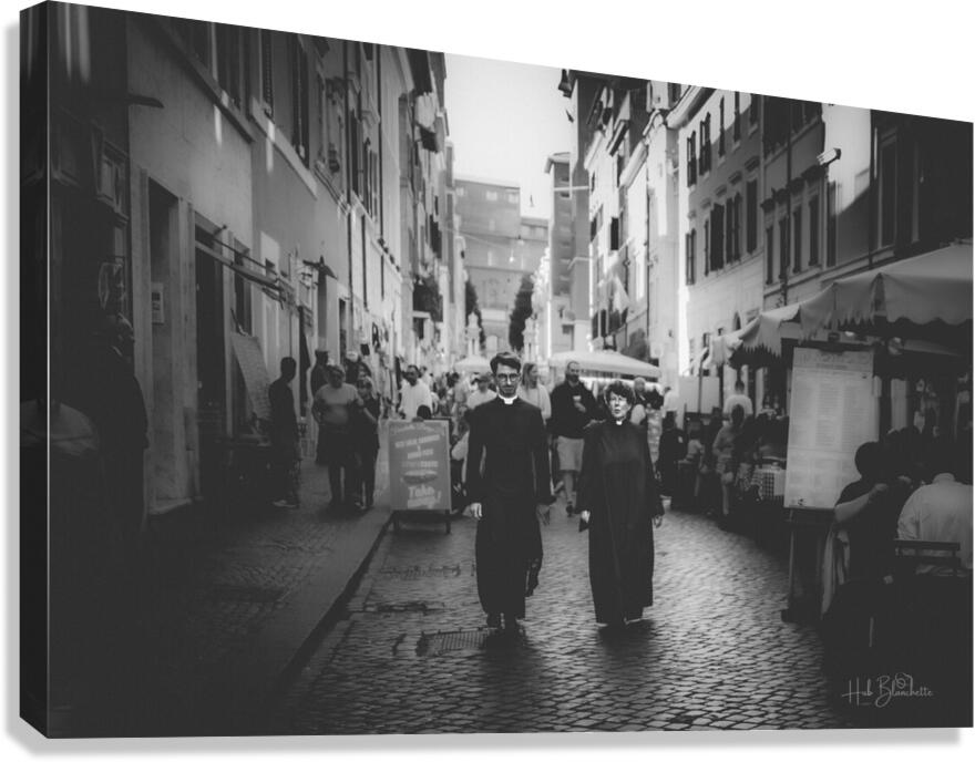 Priests Rome Italy Canvas Print