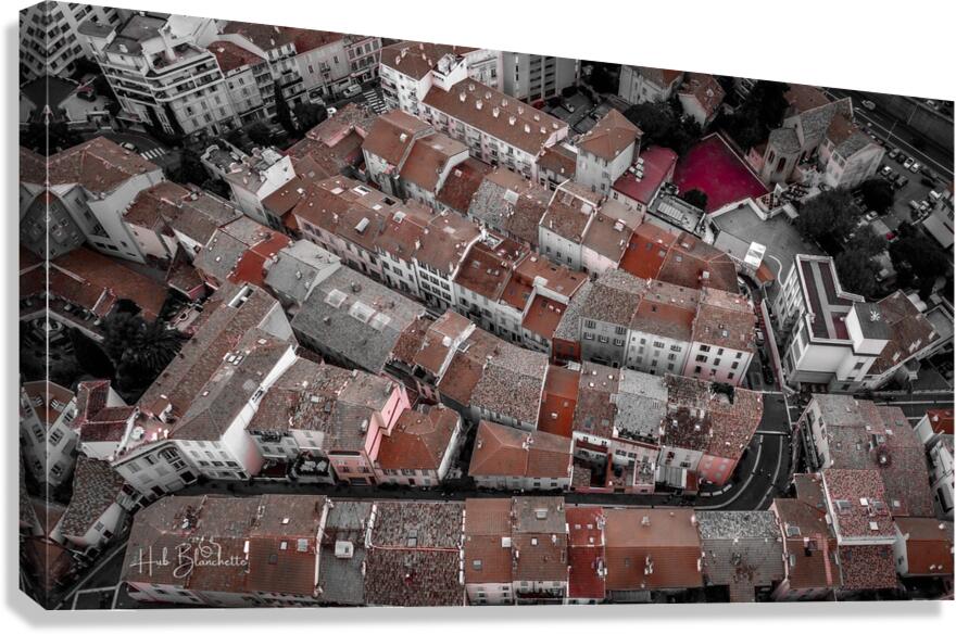 Roof tops Cannes France Canvas Print