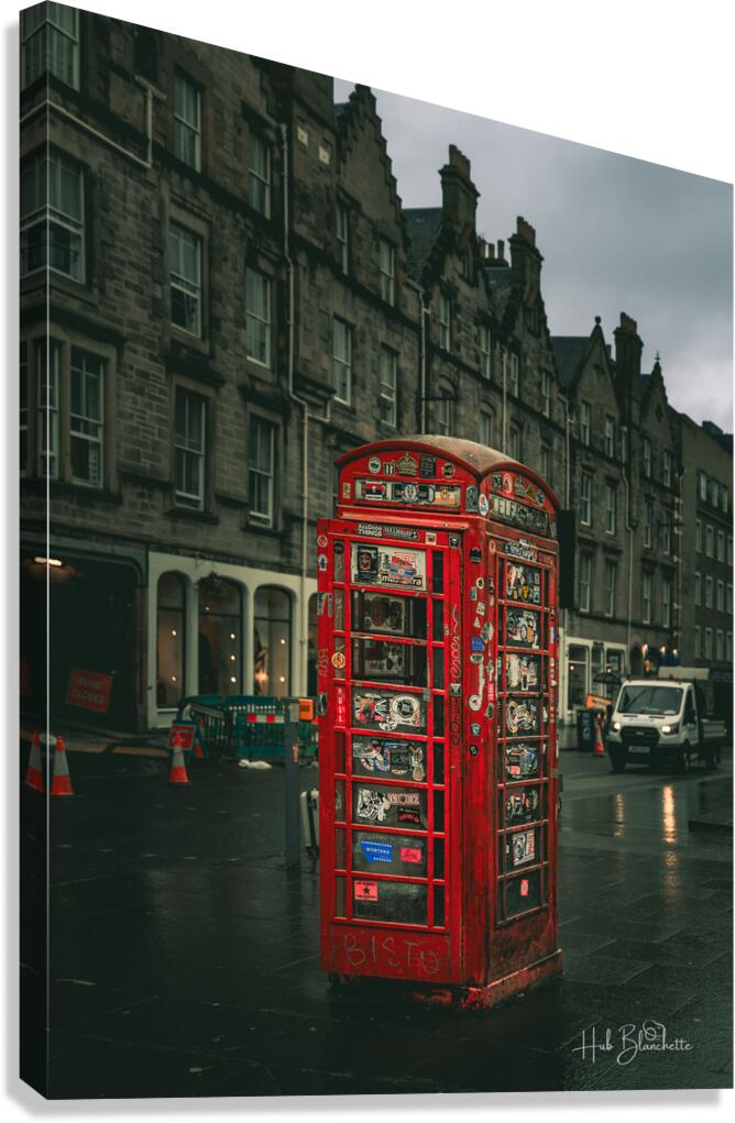  Red phone booths in Edinburgh Scotland UK Canvas Print