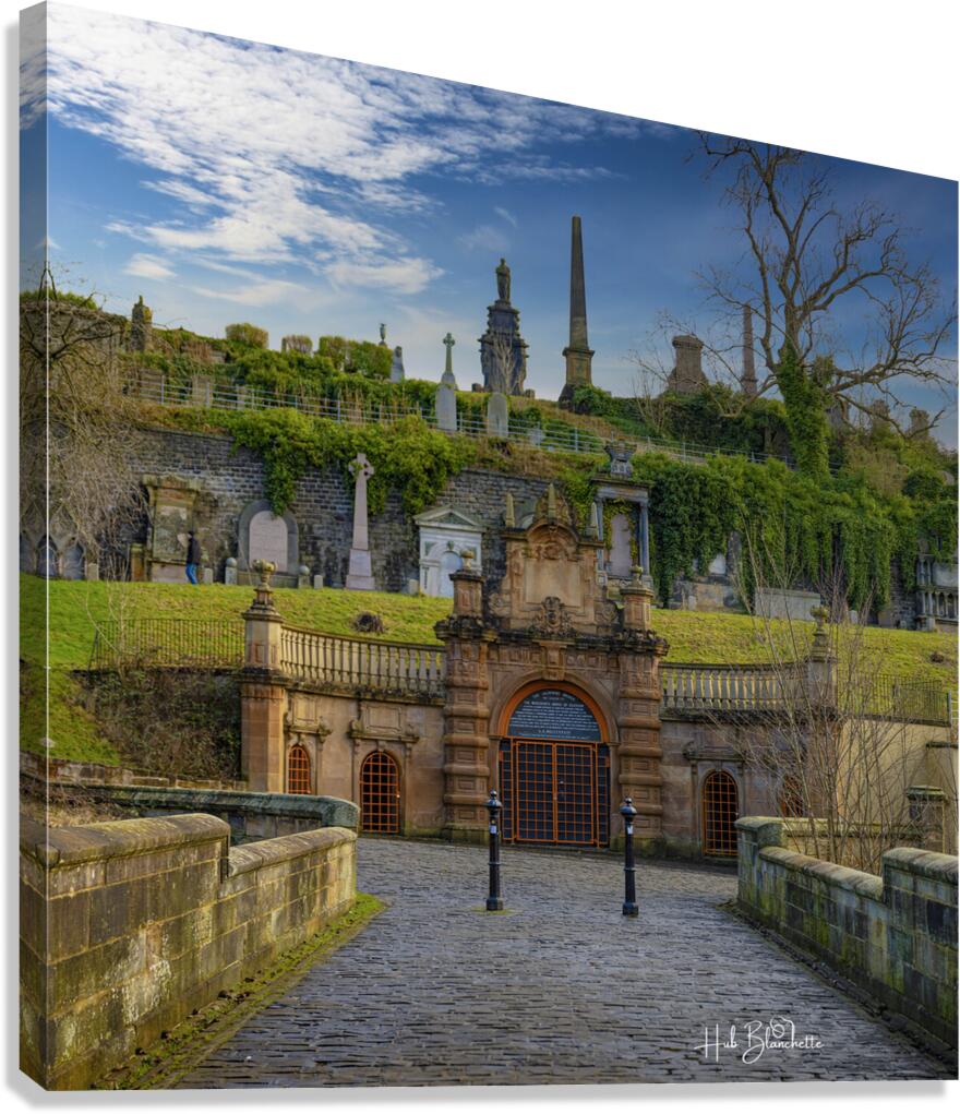 Glasgow Necropolis Victorian garden cemetery Scotland UK Canvas Print