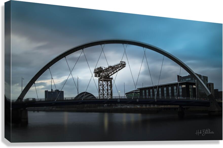The Clyde Arc and the Finnieston Crane Glasgow Scotland UK Canvas Print