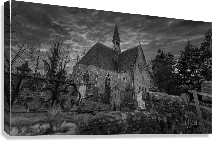 Kilmore Graveyard And Church Drumnadrochit in the Scottish Highlands Canvas Print