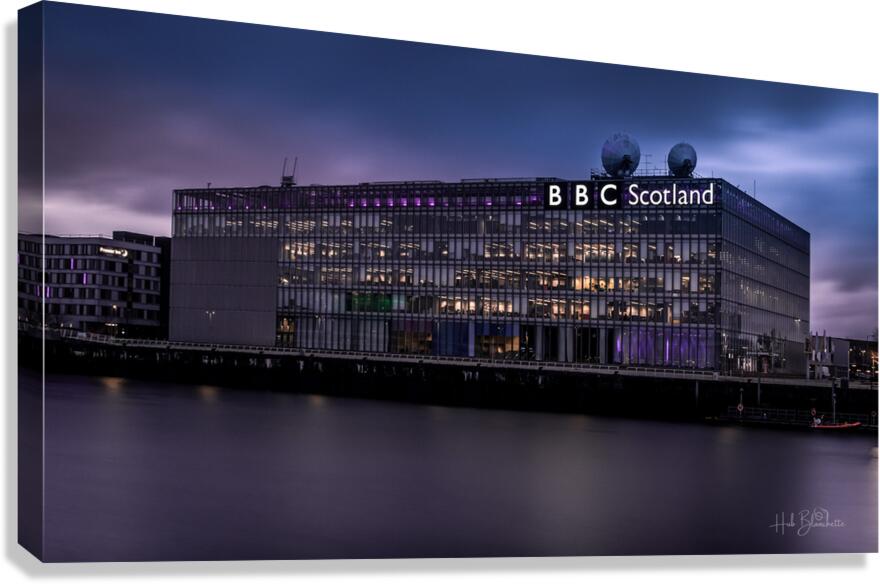 BBC SCOTLAND HEADQUARTERS AT PACIFIC QUAY IN GLASGOW Canvas Print