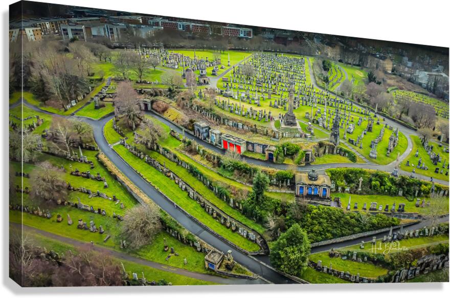 Necropolis  Victorian garden cemetery Glasgow Scotland UK Canvas Print