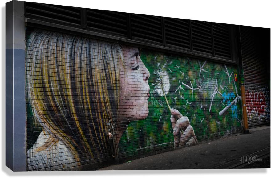 Wind Power Mural Glasgow Scotland UK Canvas Print