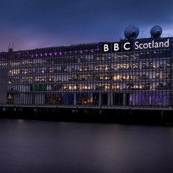 BBC SCOTLAND HEADQUARTERS AT PACIFIC QUAY IN GLASGOW