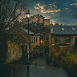 Edinburgh Castle Vennel Steps Edinburgh Scotland UK