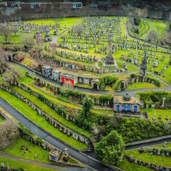 Necropolis  Victorian garden cemetery Glasgow Scotland UK