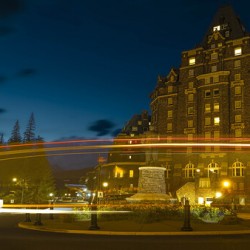 Late Night Long Exposure At The Fairmont In Banff Alberta Canada