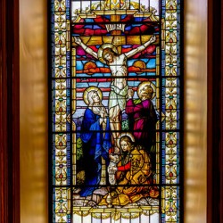 Stain Glass Inside The Basilica Cathedral Old Quebec Canada