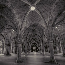  Cloisters at the University of Glasgow Scotland UK