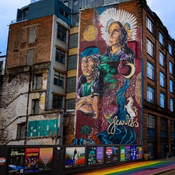 Bow Down Honour the Roots Mural Glasgow Scotland UK