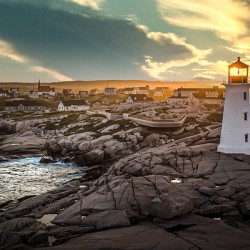 Sunrise Peggys Cove Nova Scotia Canada