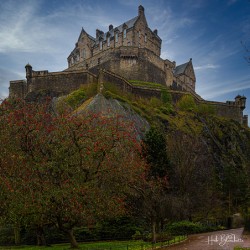Edinburgh Castle West Side Scotland UK