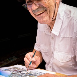 Artist On The Rue Du Tresor In Old Quebec Canada