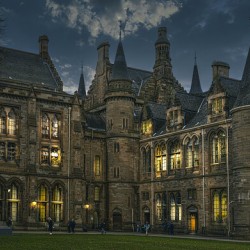 Gothic Revival architecture The University of Glasgow in Scotland UK