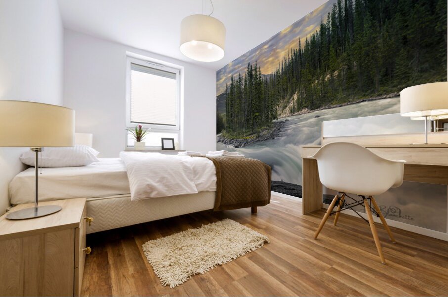 Sunwapta Falls Jasper Alberta Canada Mural print