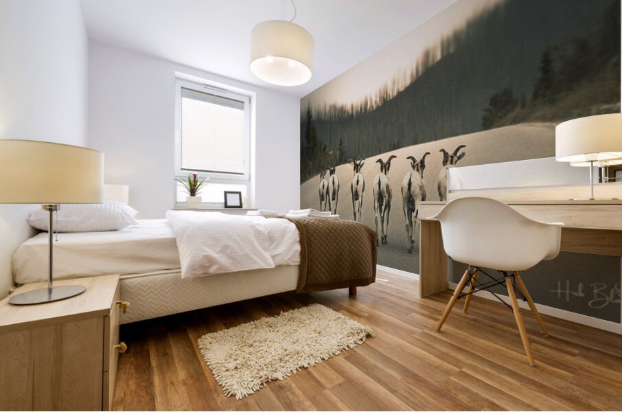 The Gang Of Goats Jasper Alberta Canada Mural print