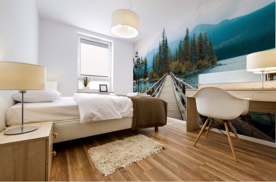 Pyramid Island Jasper Alberta Canada Mural print