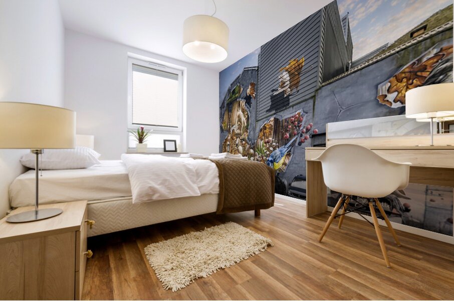 Fellow Glasgow Residents Mural Scotland UK Mural print