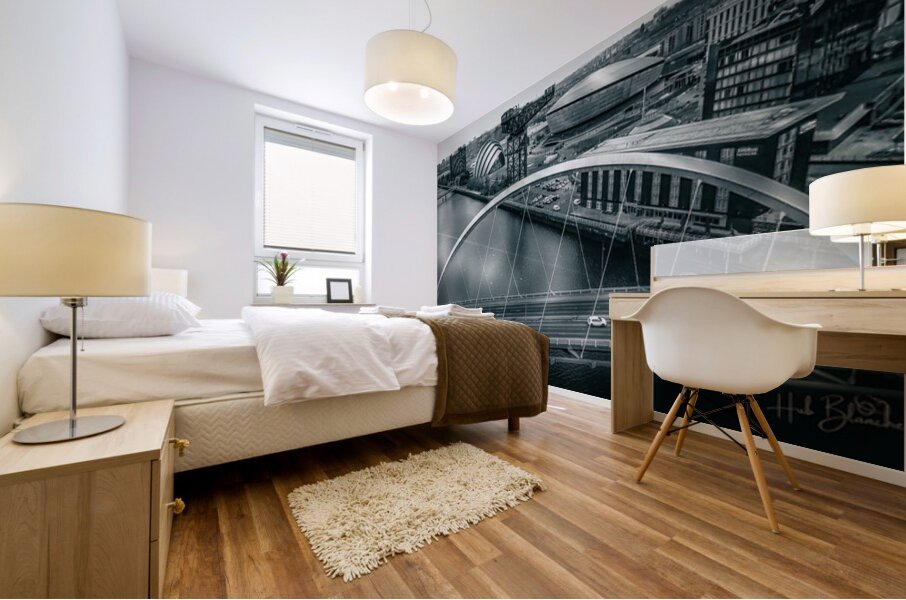 Squinty Bridge Glasgow Scotland UK Mural print