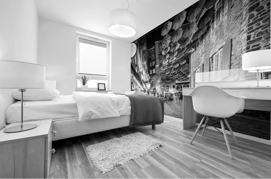 Umbrella Alley Rue Du Cul-Du Sac Old Quebec Canada Mural print