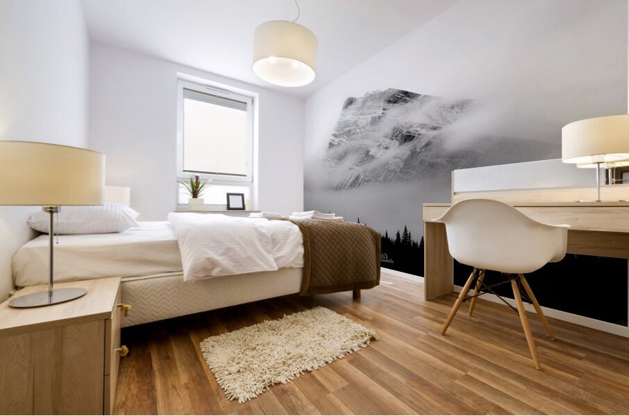 Sleeping Mountain In The Rockies Alberta Canada Mural print